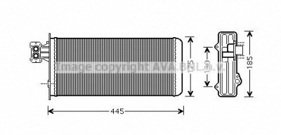 AVA QUALITY COOLING iv6080 -  Теплообменник, отопление салона